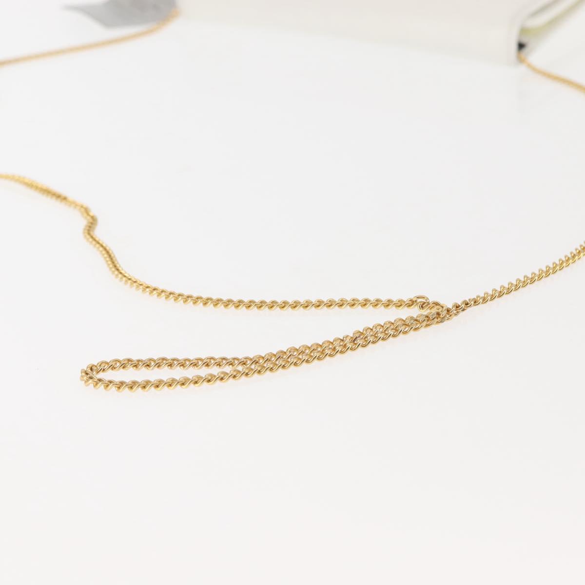 Christian Dior Chain Shoulder Bag Leather White Gold Auth 144367