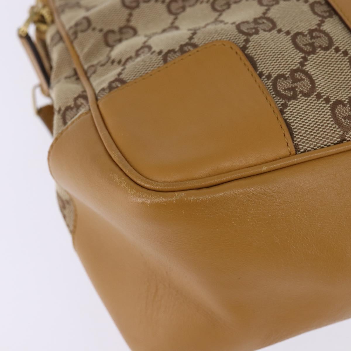 GUCCI GG Canvas Sherry Line Shoulder Bag Beige Gold 000 0849 2684 Auth 144368