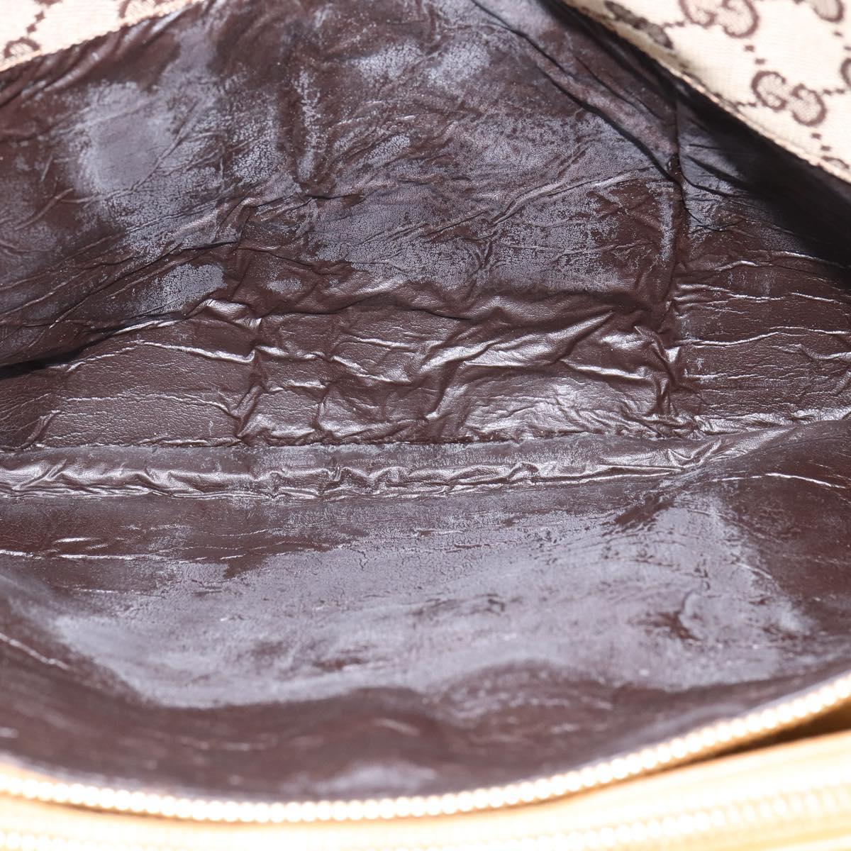 GUCCI GG Canvas Sherry Line Shoulder Bag Beige Gold 000 0849 2684 Auth 144368