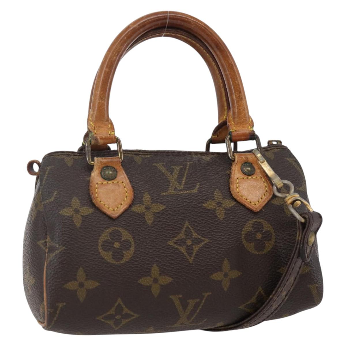 LOUIS VUITTON Monogram Mini Speedy Hand Bag M41534 LV Auth 144370