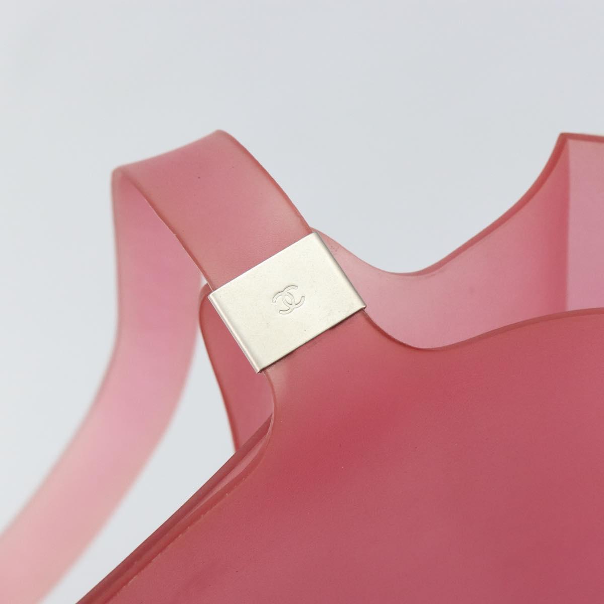 CHANEL Shoulder Bag Rubber Red CC Auth 144373