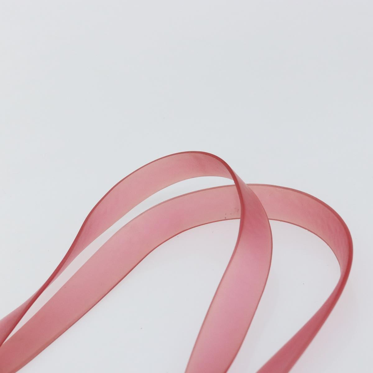 CHANEL Shoulder Bag Rubber Red CC Auth 144373