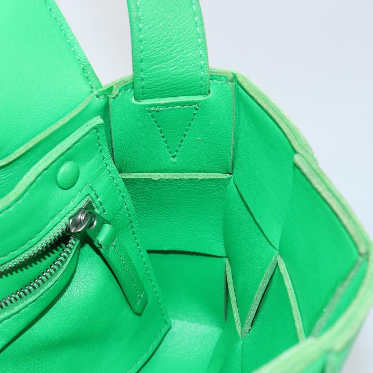 BOTTEGA VENETA Cassette Shoulder Bag Leather Green Auth 144383