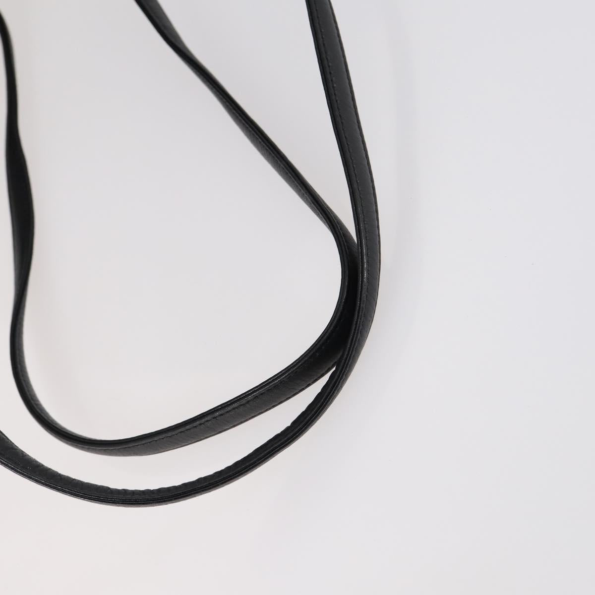 MCM Studs Backpack Leather Black Gold Auth 144411