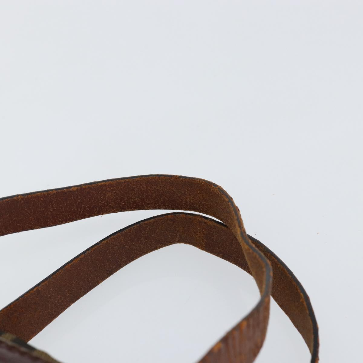 FENDI Zucca Canvas Hand Bag Black Brown Auth 144412