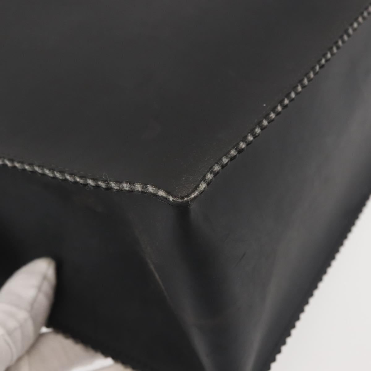 CHANEL COCO Mark Tote Bag Rubber Black CC Auth 144424