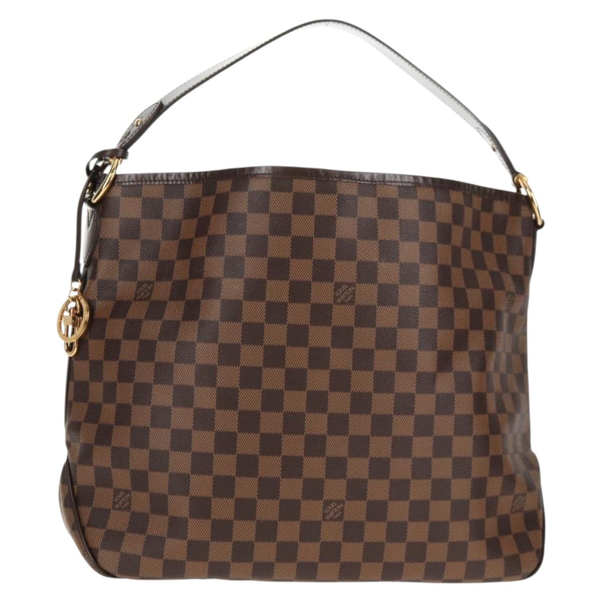 LOUIS VUITTON Damier Ebene Delightful MM Shoulder Bag N41460 LV Auth 144425M