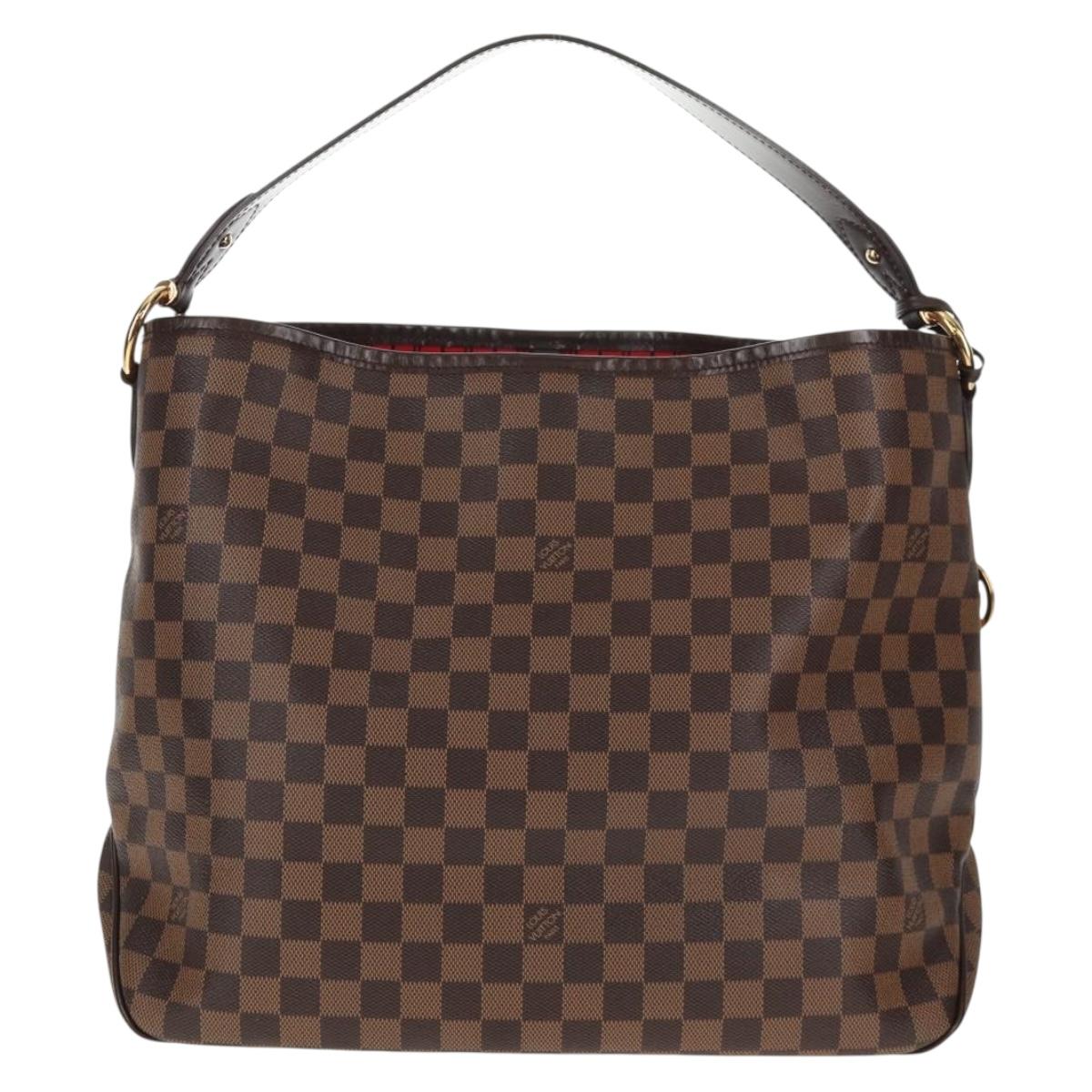 LOUIS VUITTON Damier Ebene Delightful MM Shoulder Bag N41460 LV Auth 144425M