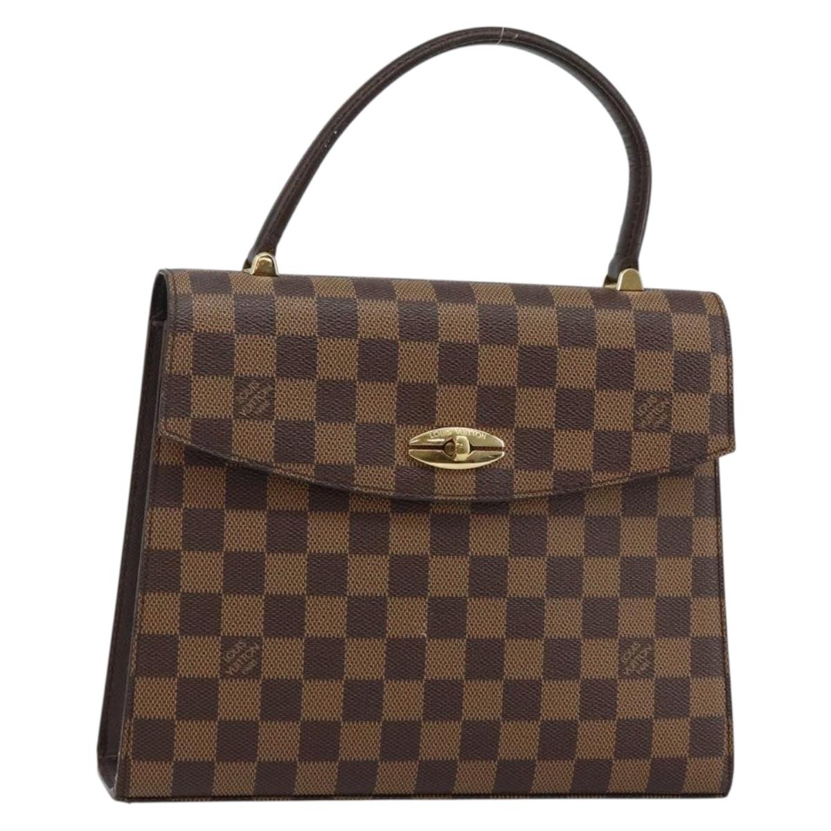 LOUIS VUITTON Damier Ebene Malesherbes Hand Bag N51379 LV Auth 144426