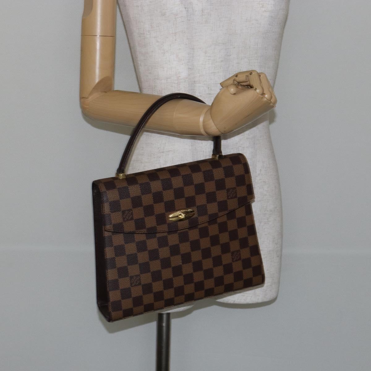 LOUIS VUITTON Damier Ebene Malesherbes Hand Bag N51379 LV Auth 144426