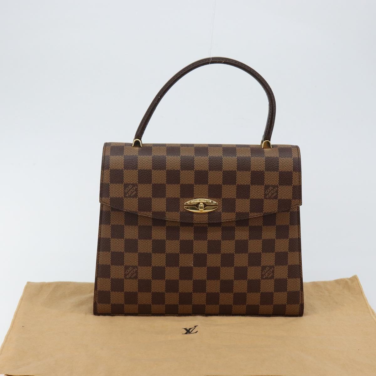 LOUIS VUITTON Damier Ebene Malesherbes Hand Bag N51379 LV Auth 144426