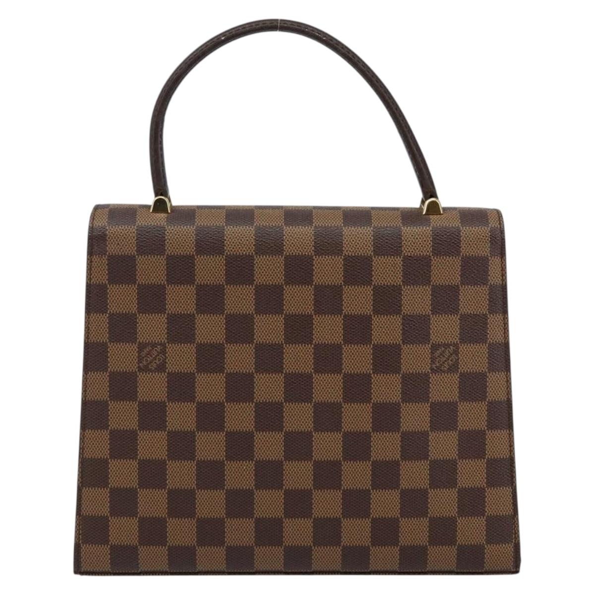 LOUIS VUITTON Damier Ebene Malesherbes Hand Bag N51379 LV Auth 144426