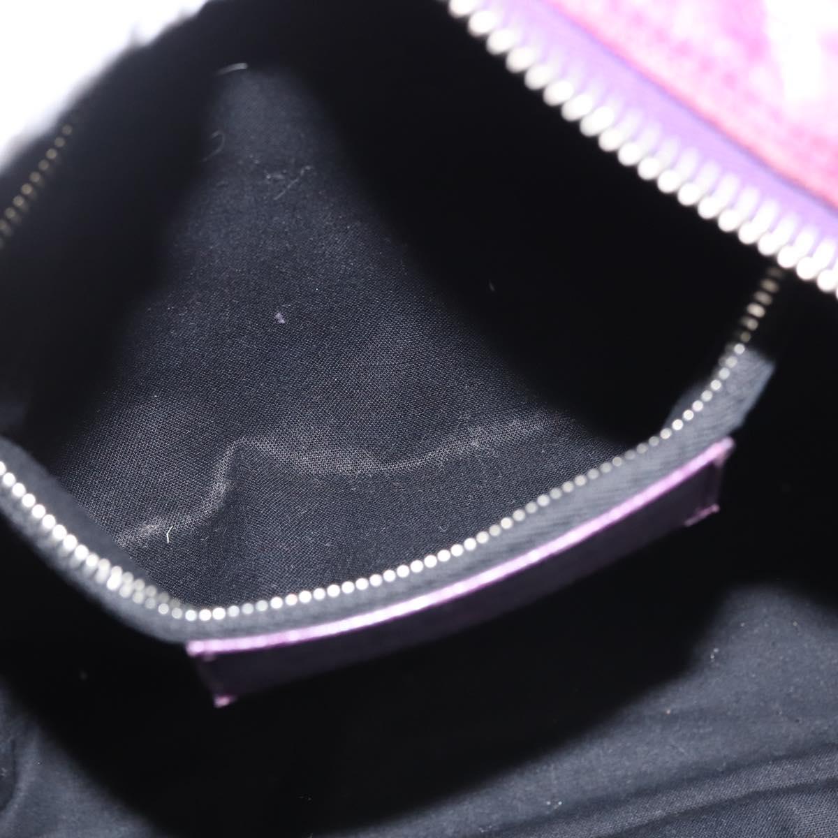 BALENCIAGA The Matelasse Hand Bag Leather Purple Silver 168031 Auth 144433