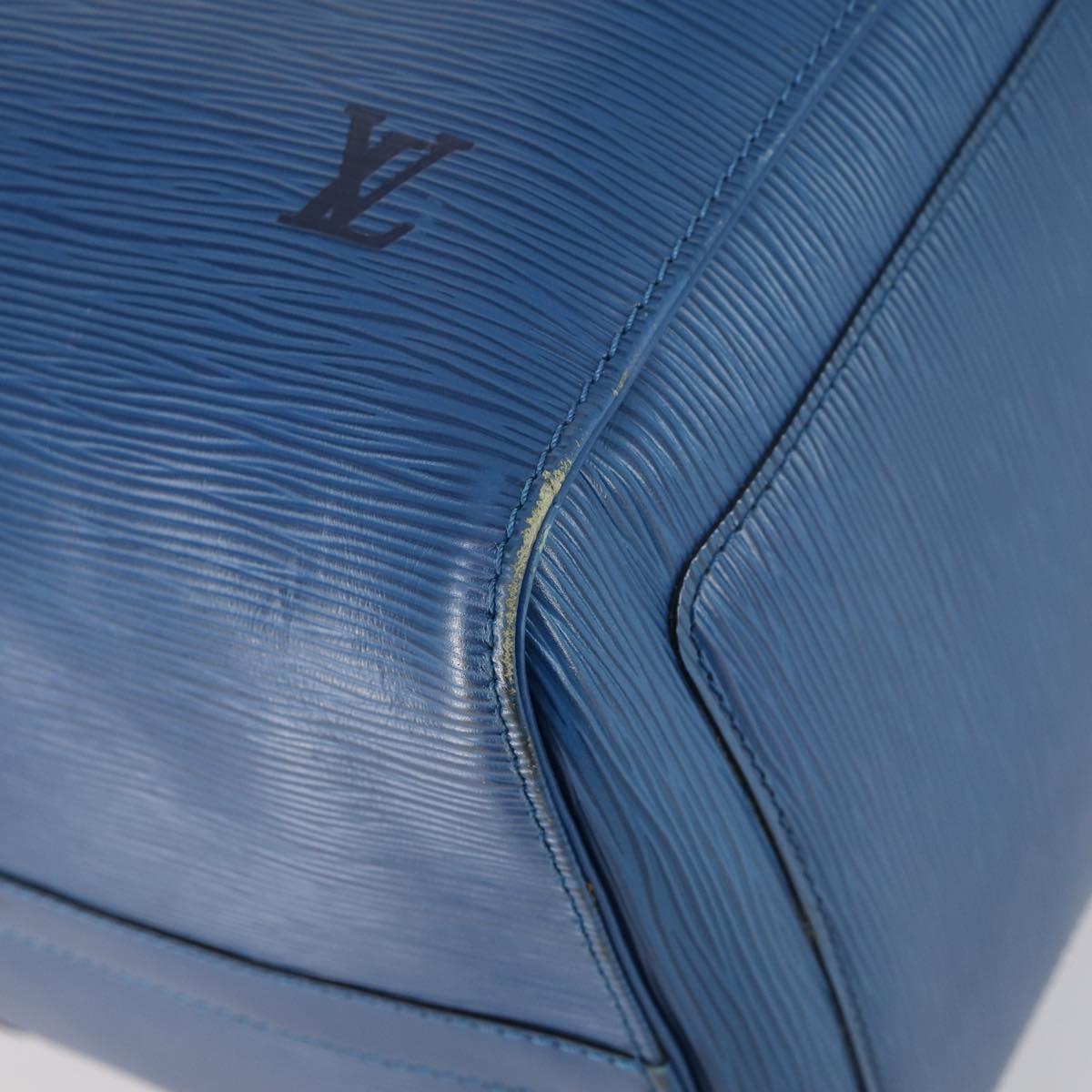 LOUIS VUITTON Epi Keepall 50 Boston Bag Blue M42965 LV Auth 144439
