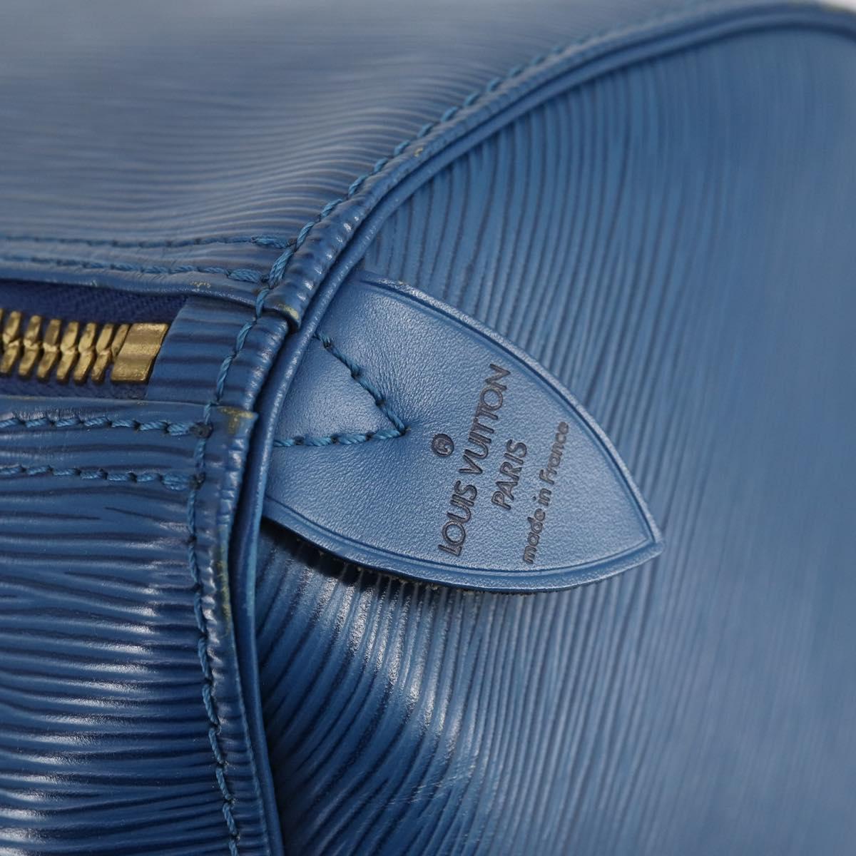 LOUIS VUITTON Epi Keepall 50 Boston Bag Blue M42965 LV Auth 144439