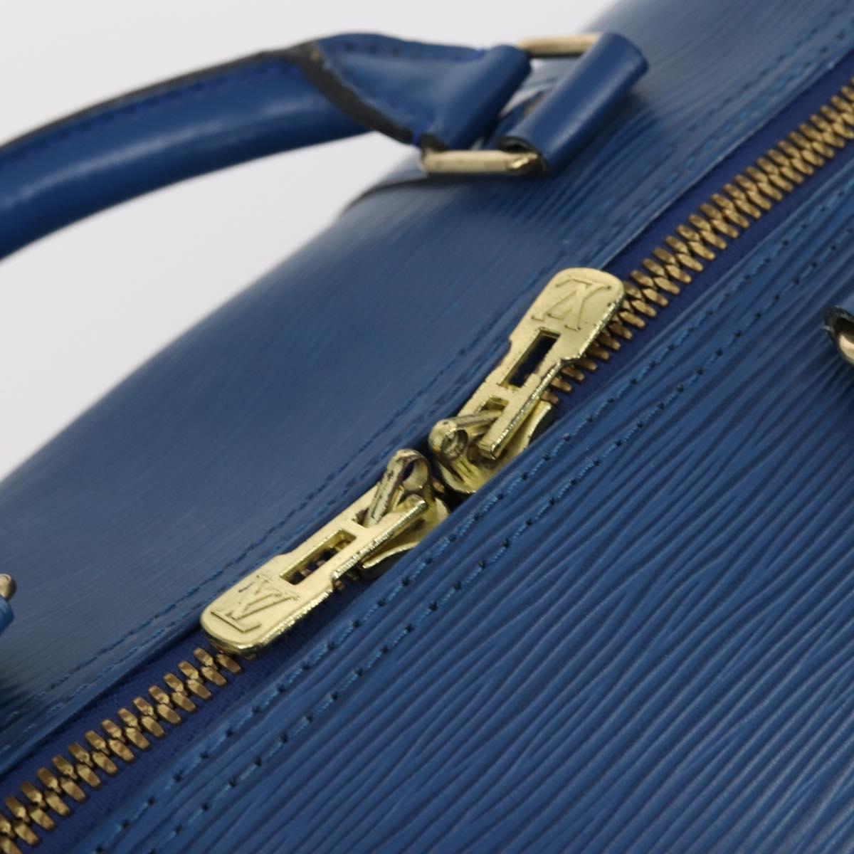 LOUIS VUITTON Epi Keepall 50 Boston Bag Blue M42965 LV Auth 144439