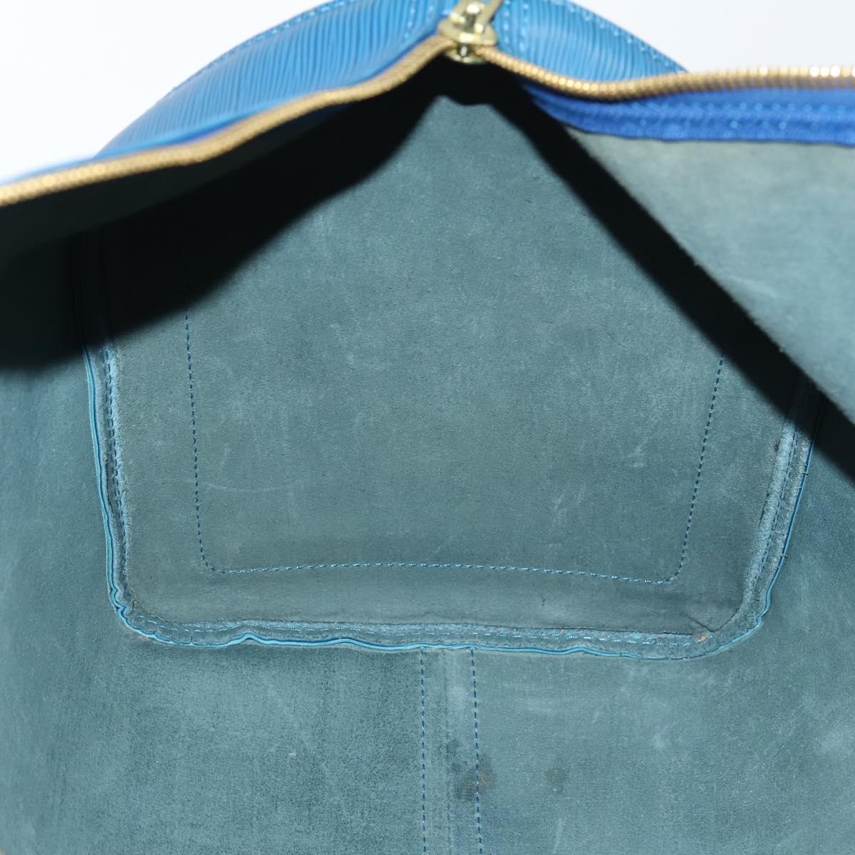 LOUIS VUITTON Epi Keepall 50 Boston Bag Blue M42965 LV Auth 144439