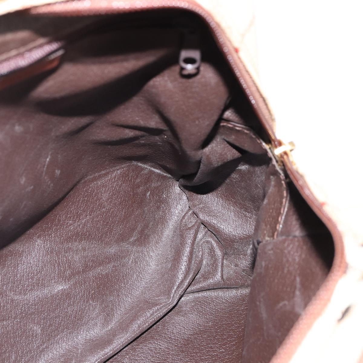 BURBERRY Nova Check Backpack PVC Beige Gold Auth 144466