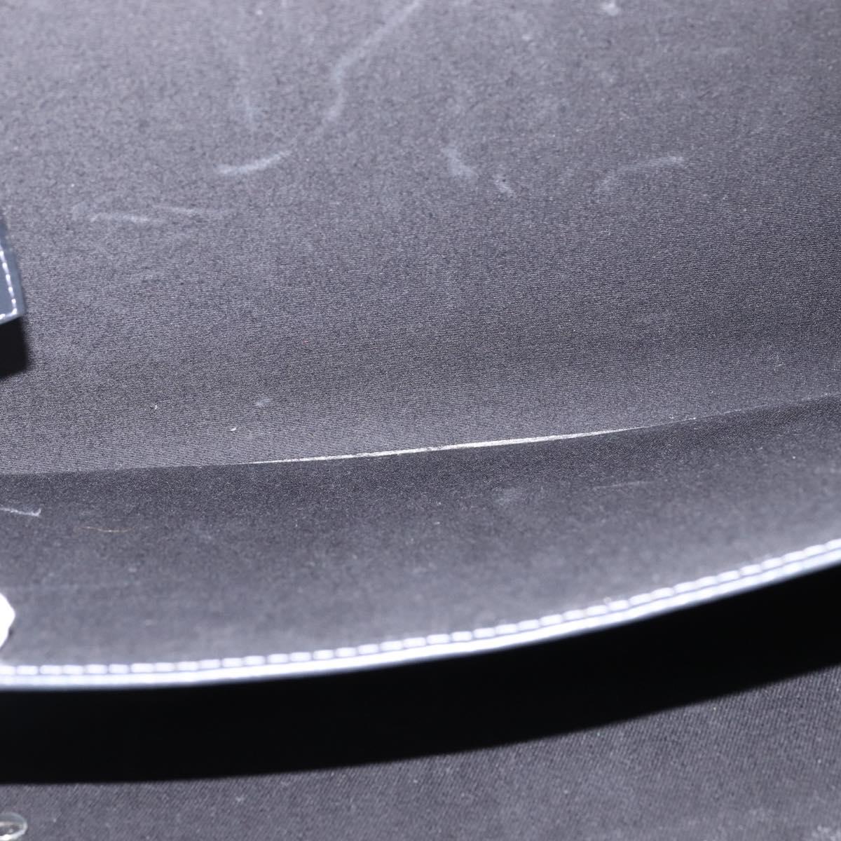 Christian Dior Honeycomb Canvas Attache case Trunk Black Auth 144467