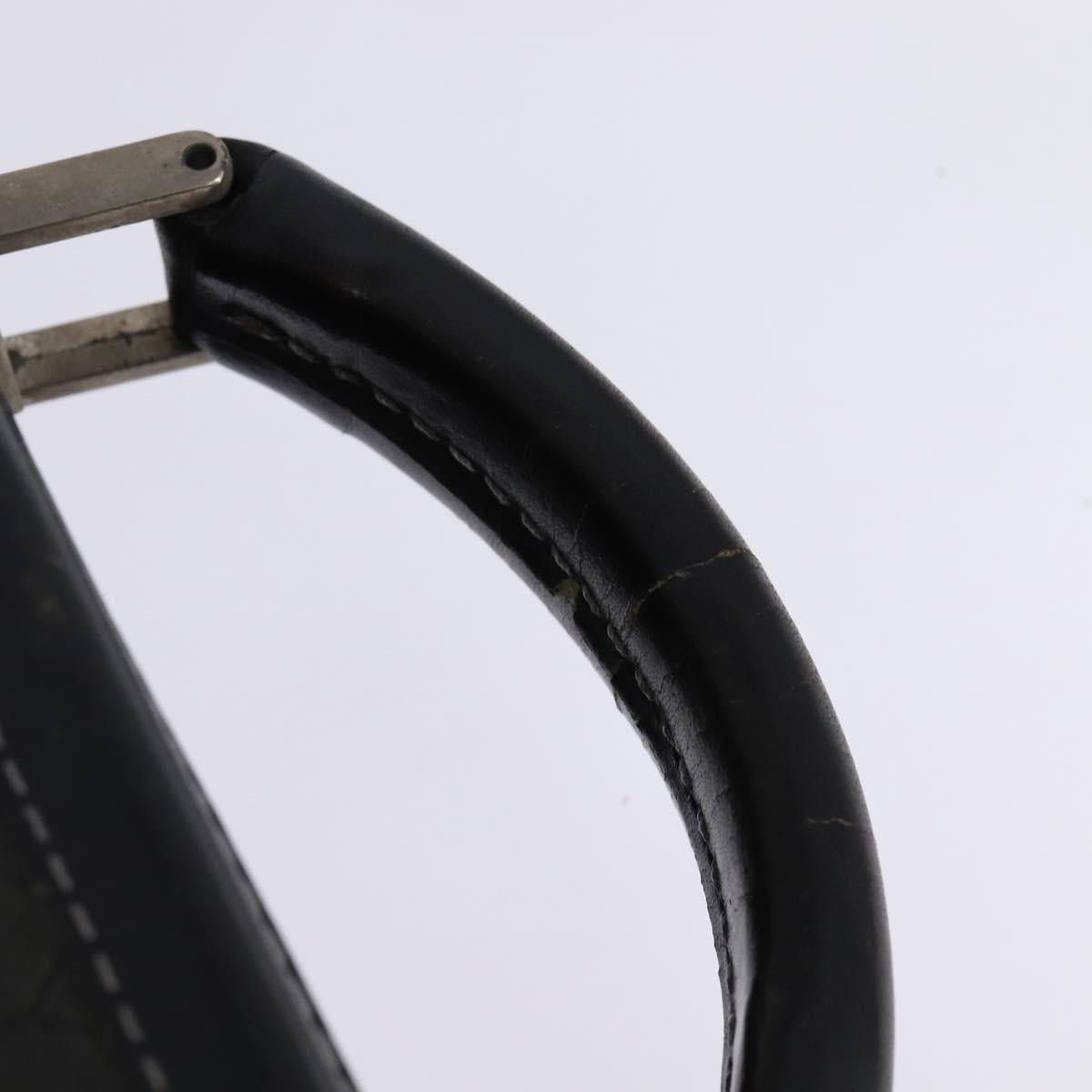 Christian Dior Honeycomb Canvas Attache case Trunk Black Auth 144467