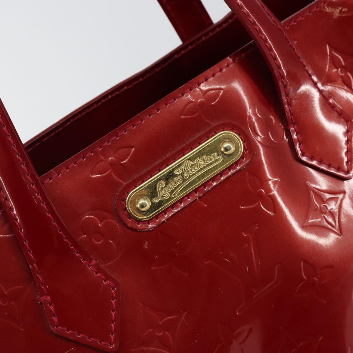 LOUIS VUITTON Monogram Vernis Wilshire PM Bag Pomme D'amour M93642 Auth 144468