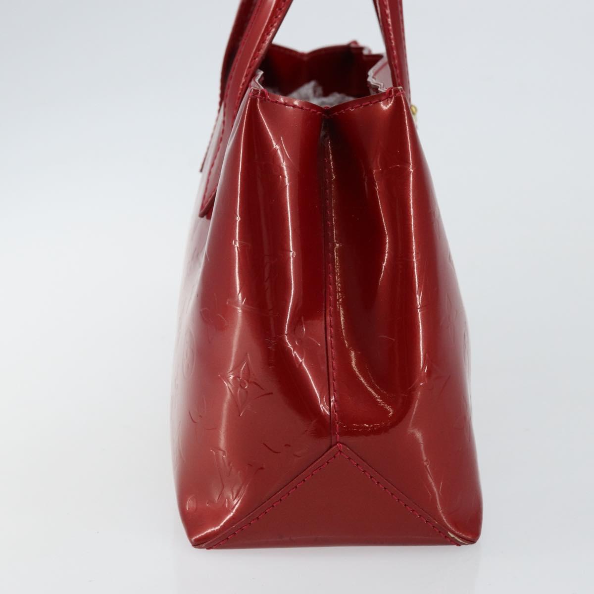 LOUIS VUITTON Monogram Vernis Wilshire PM Bag Pomme D'amour M93642 Auth 144468