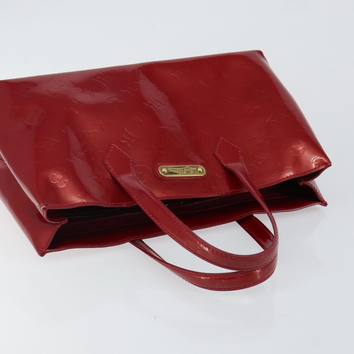 LOUIS VUITTON Monogram Vernis Wilshire PM Bag Pomme D'amour M93642 Auth 144468