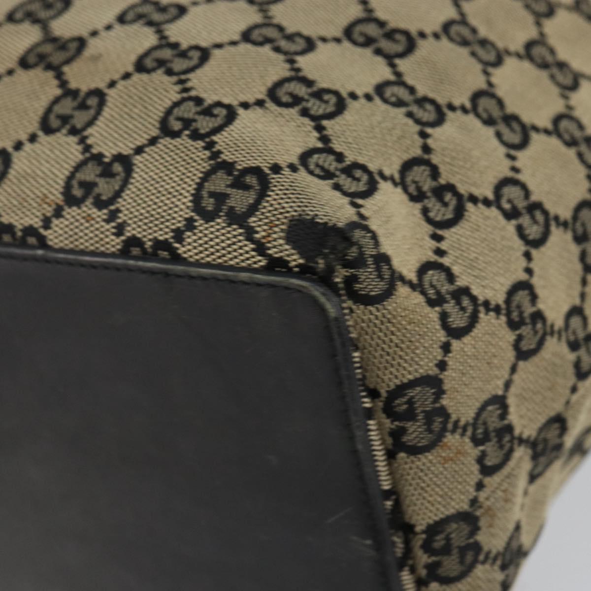 GUCCI GG Canvas Tote Bag Black Gold 002 1098 Auth 144478