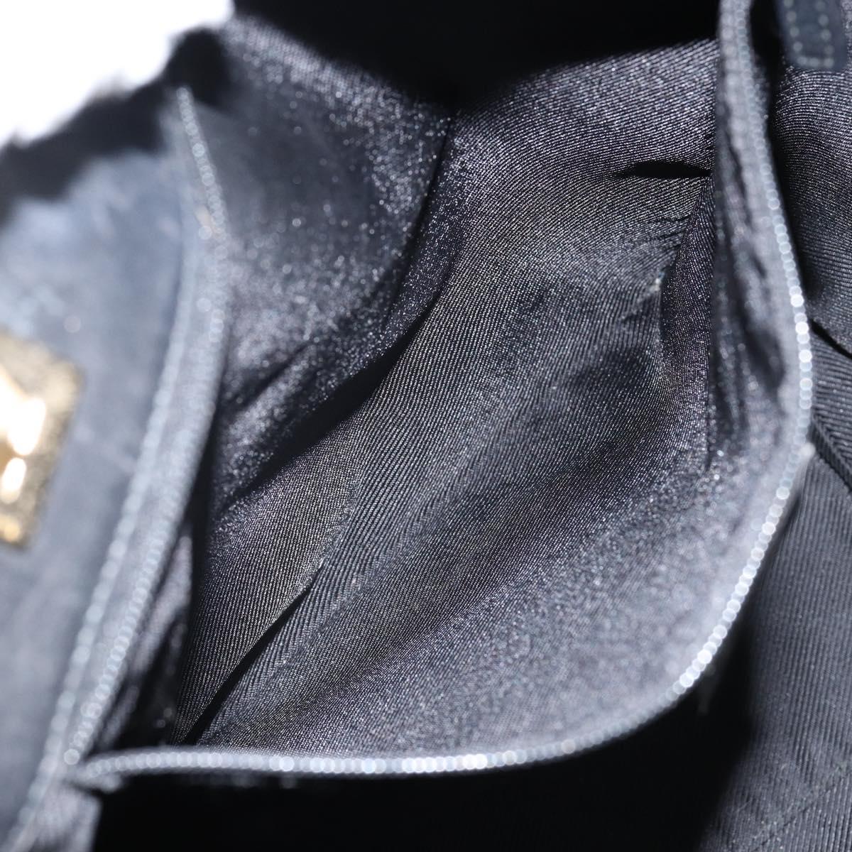 GUCCI GG Canvas Tote Bag Black Gold 002 1098 Auth 144478