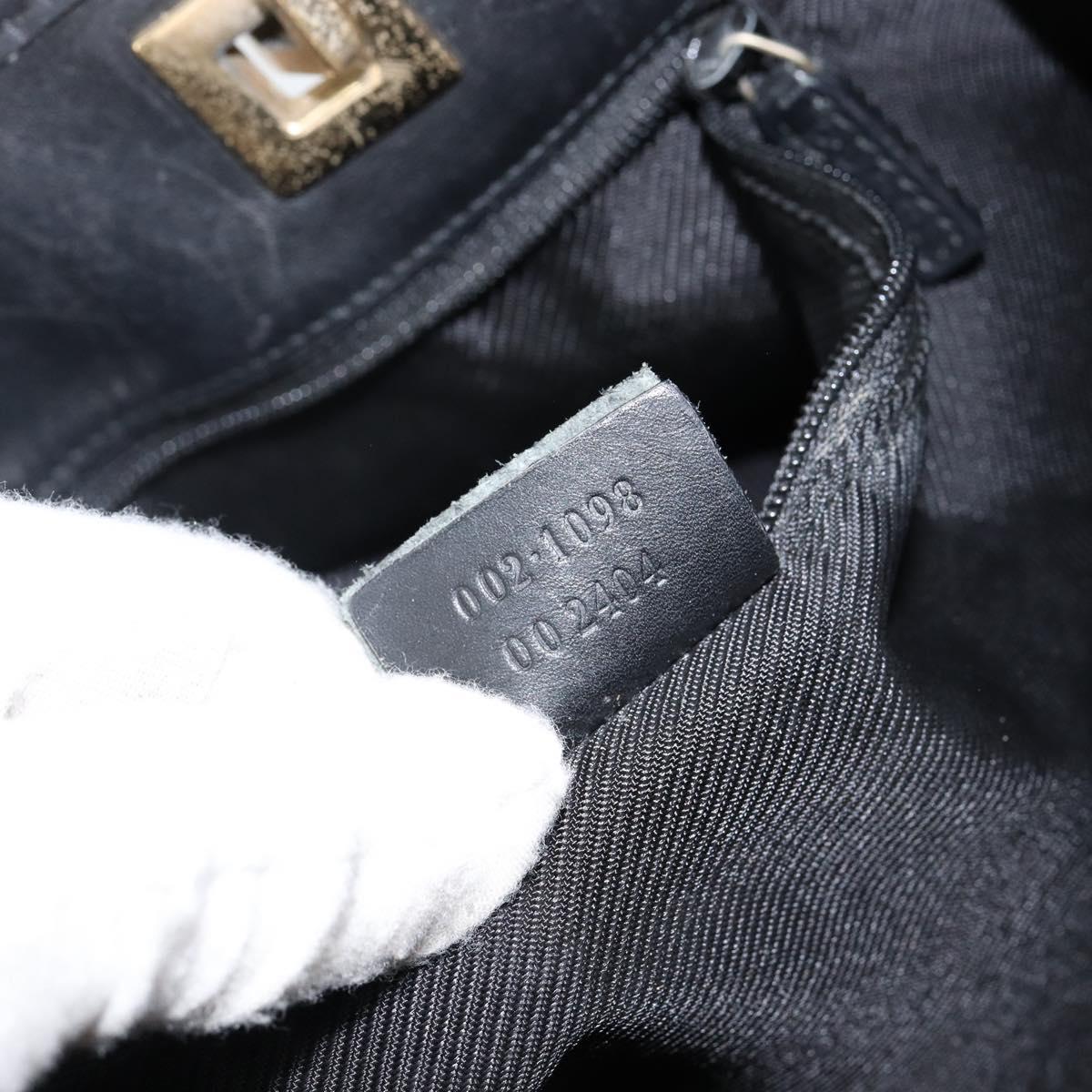 GUCCI GG Canvas Tote Bag Black Gold 002 1098 Auth 144478