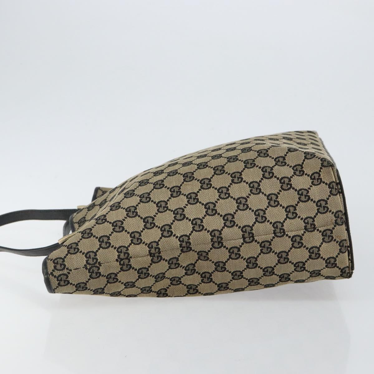 GUCCI GG Canvas Tote Bag Black Gold 002 1098 Auth 144478