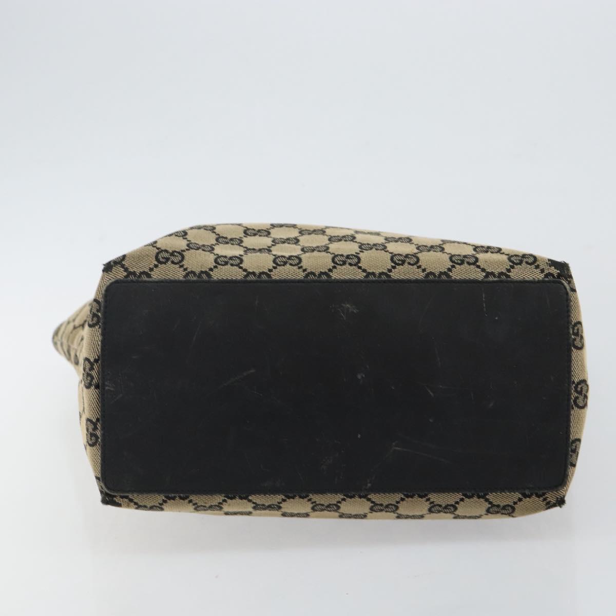 GUCCI GG Canvas Tote Bag Black Gold 002 1098 Auth 144478