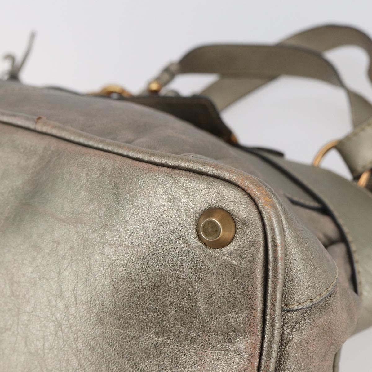 Chloe Kerala Hand Bag Leather Champagne Gold Auth 144479