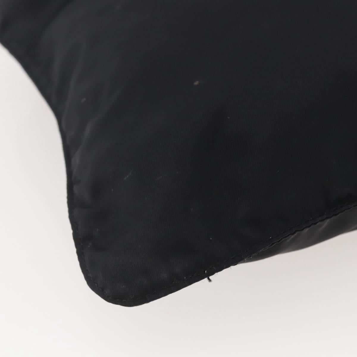 PRADA Shoulder Bag Nylon Black Silver Auth 144491