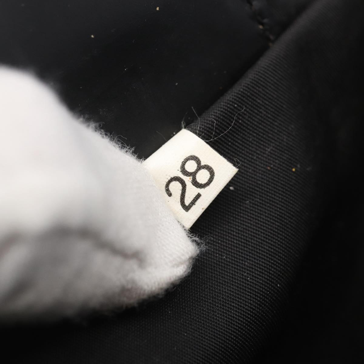 PRADA Shoulder Bag Nylon Black Silver Auth 144491