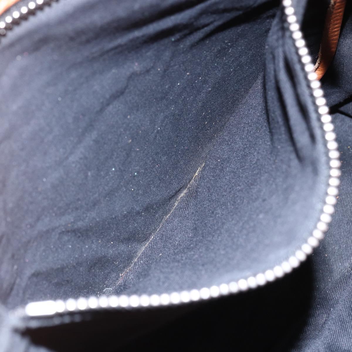 Chloe Betty Shoulder Bag Leather Brown Silver gold Auth 144492