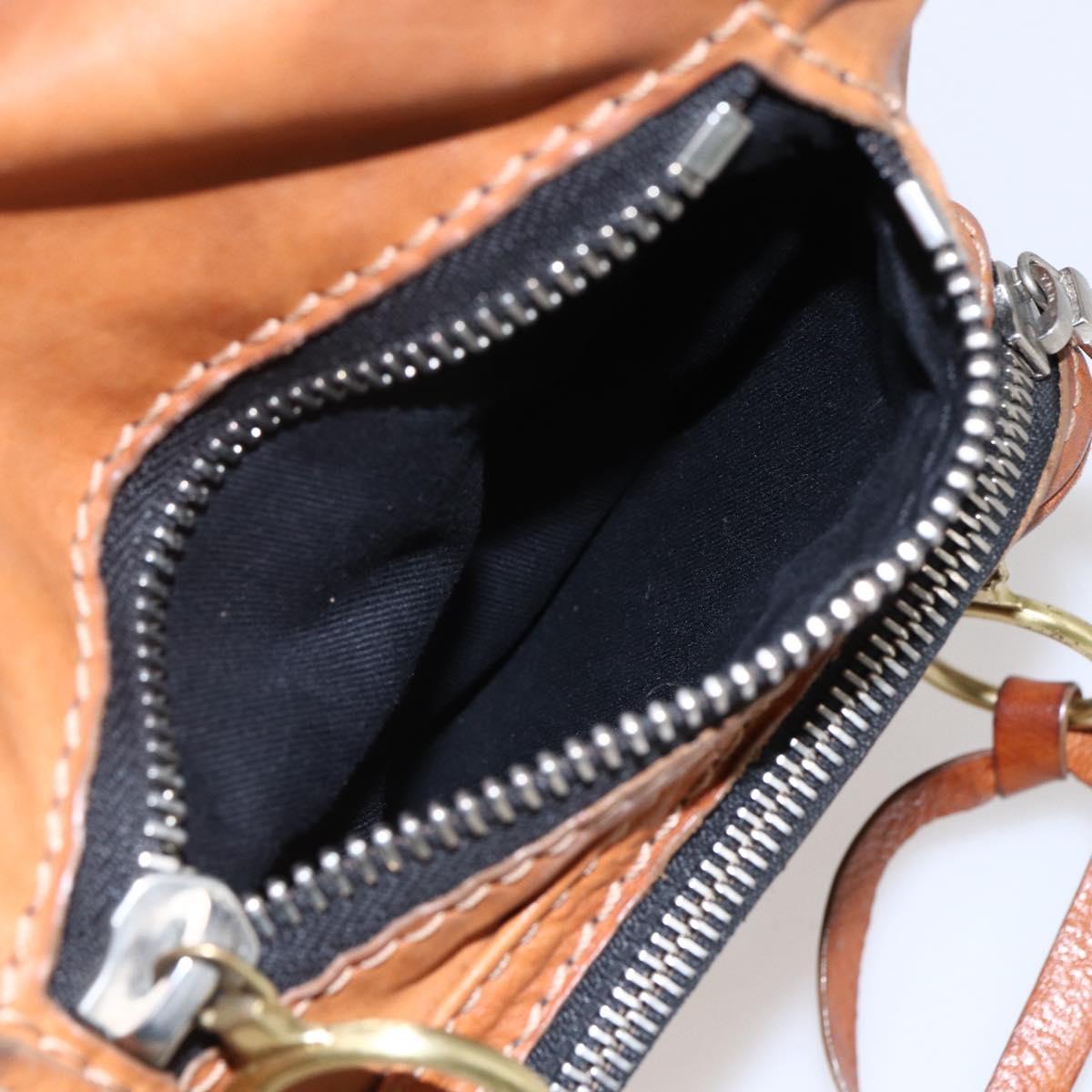 Chloe Betty Shoulder Bag Leather Brown Silver gold Auth 144492