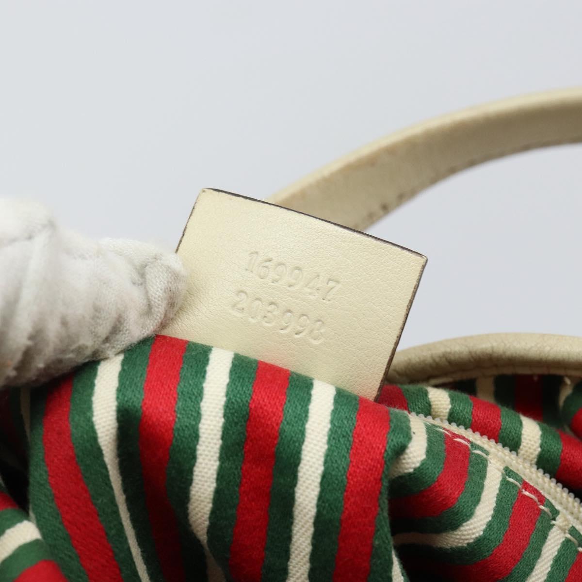 GUCCI GG Canvas Abbey Shoulder Bag Beige Gold 169947 Auth 144493