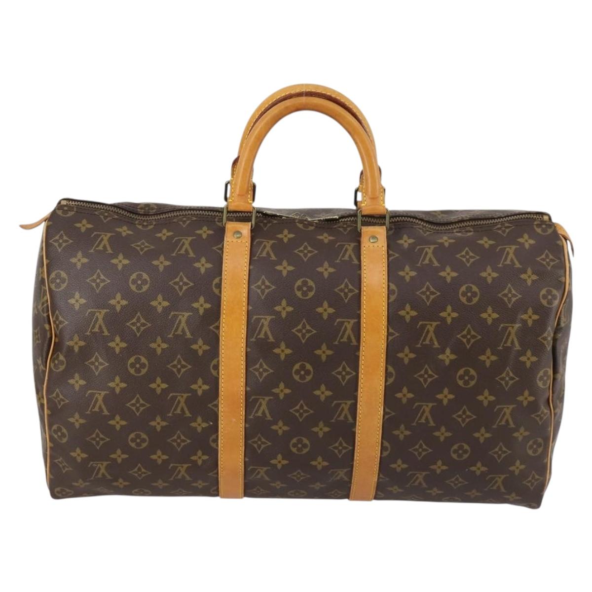 LOUIS VUITTON Monogram Keepall 50 Boston Bag M41426 LV Auth 144497