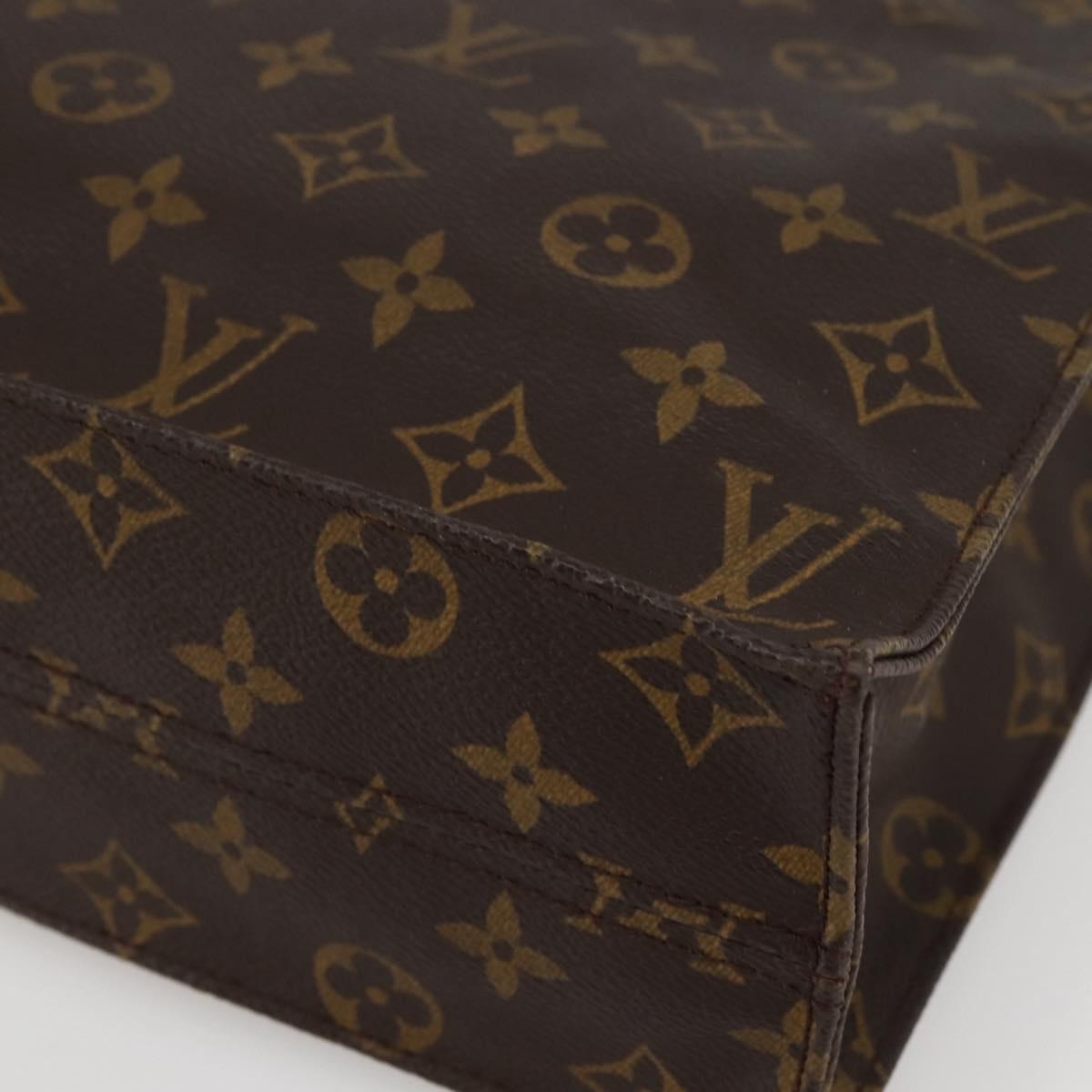 LOUIS VUITTON Monogram Sac Plat Hand Bag M51140 LV Auth 144500