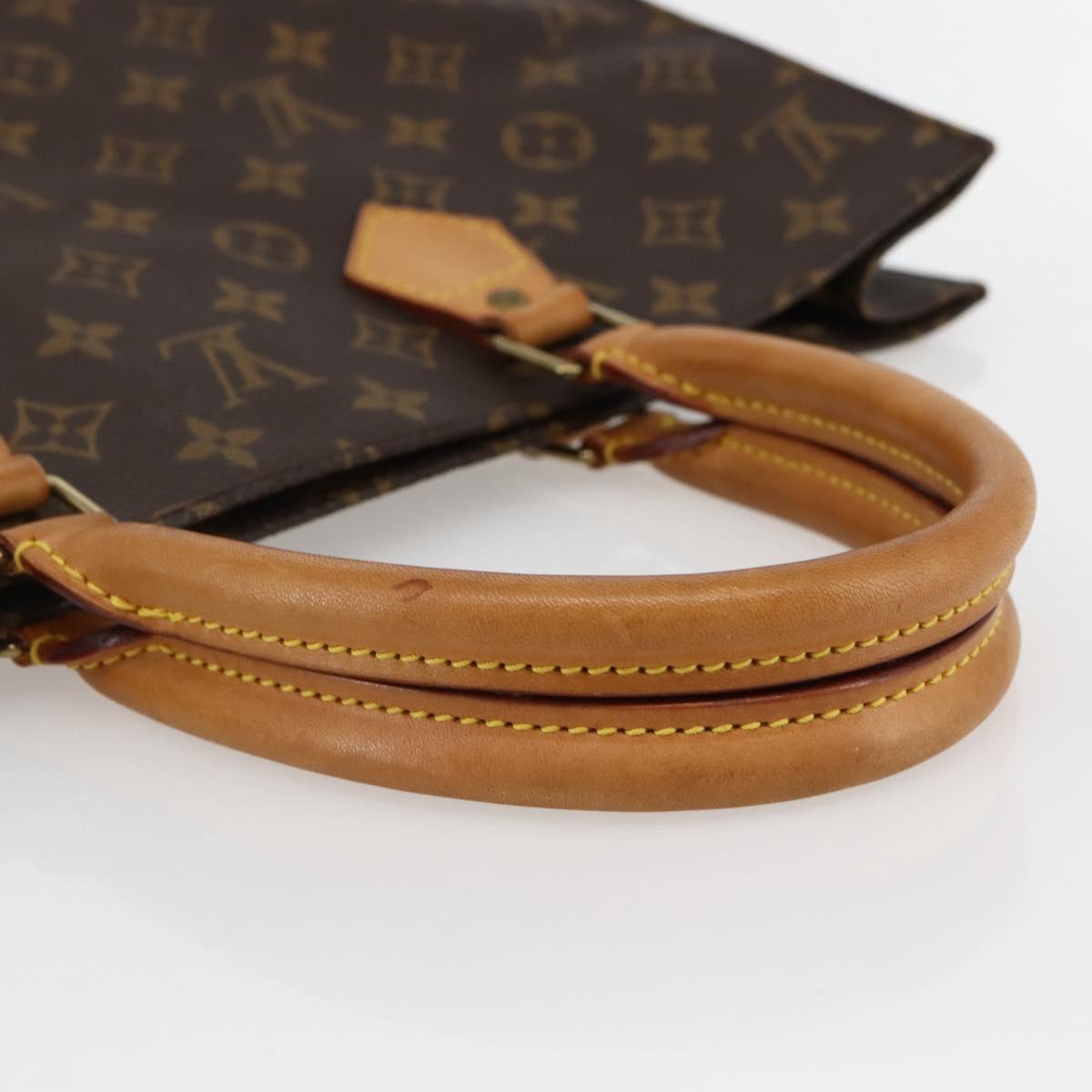 LOUIS VUITTON Monogram Sac Plat Hand Bag M51140 LV Auth 144500