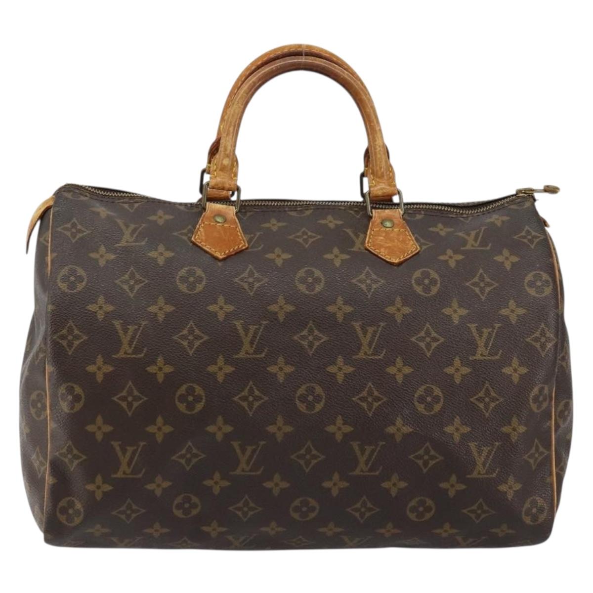 LOUIS VUITTON Monogram Speedy 35 Hand Bag M41524 LV Auth 144514