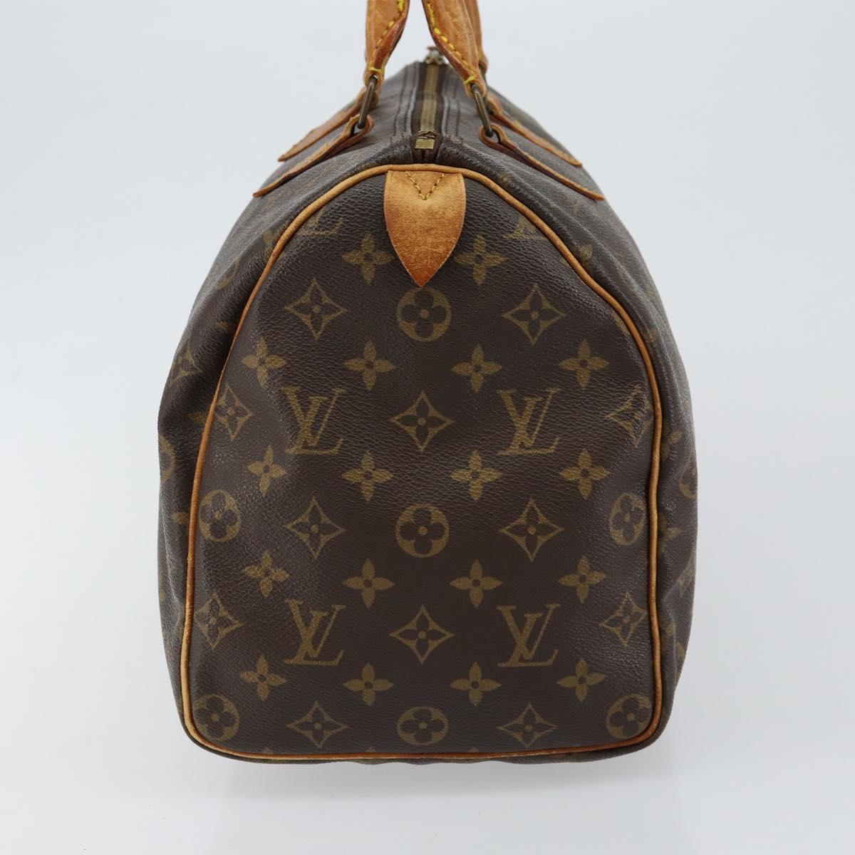 LOUIS VUITTON Monogram Speedy 35 Hand Bag M41524 LV Auth 144514