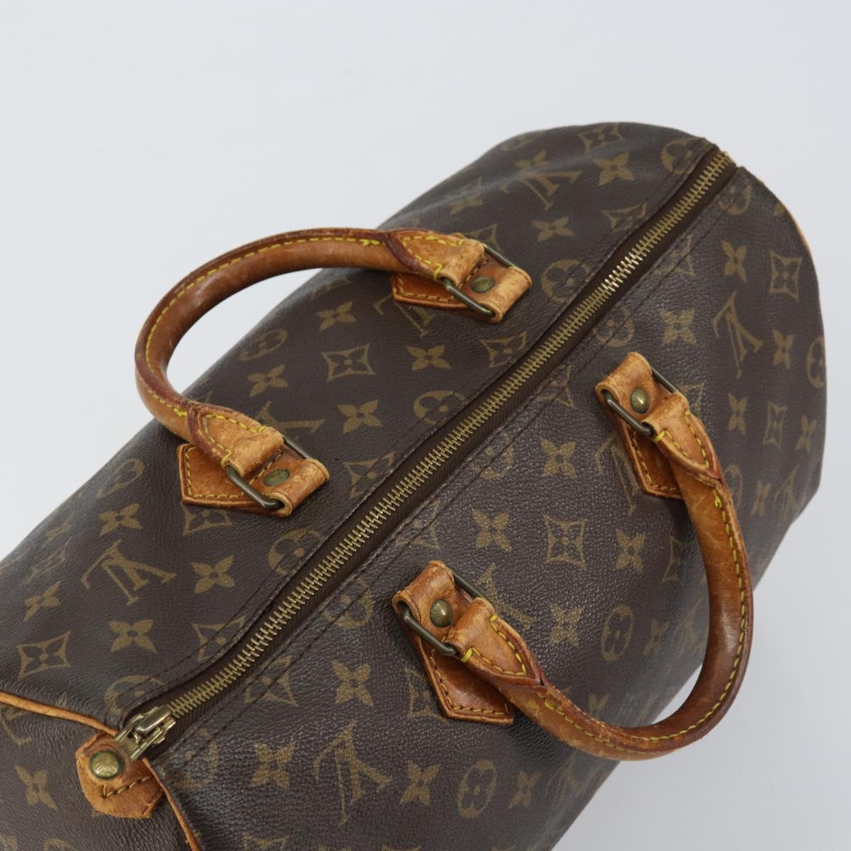 LOUIS VUITTON Monogram Speedy 35 Hand Bag M41524 LV Auth 144514