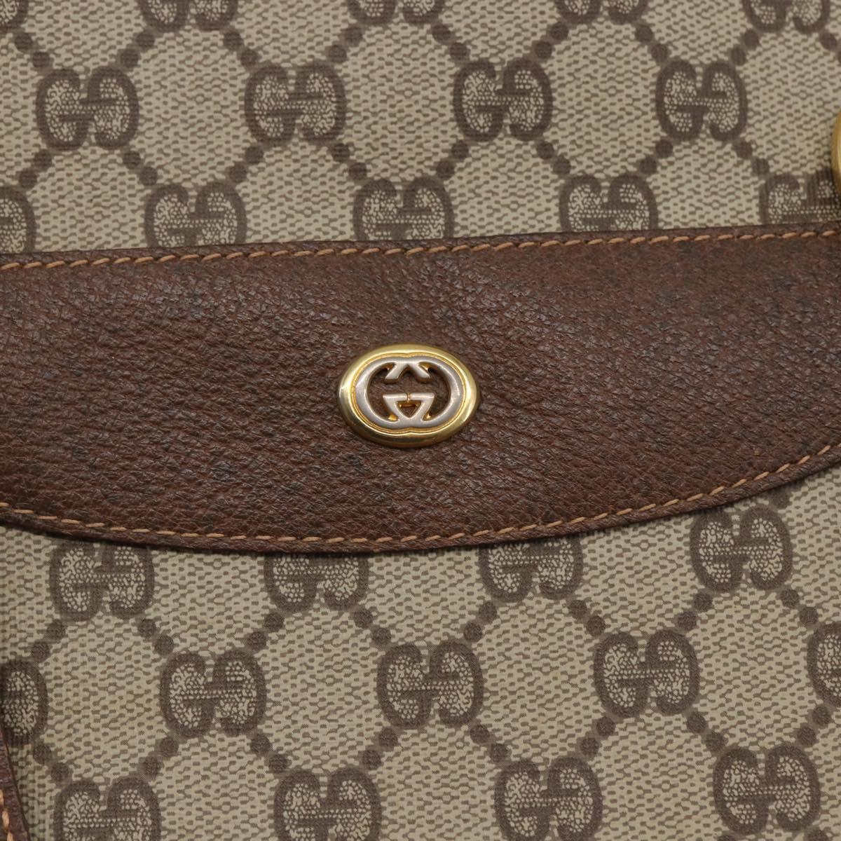 GUCCI GG Supreme Web Sherry Line Tote Bag PVC Beige Red 39 02 091 Auth 144523