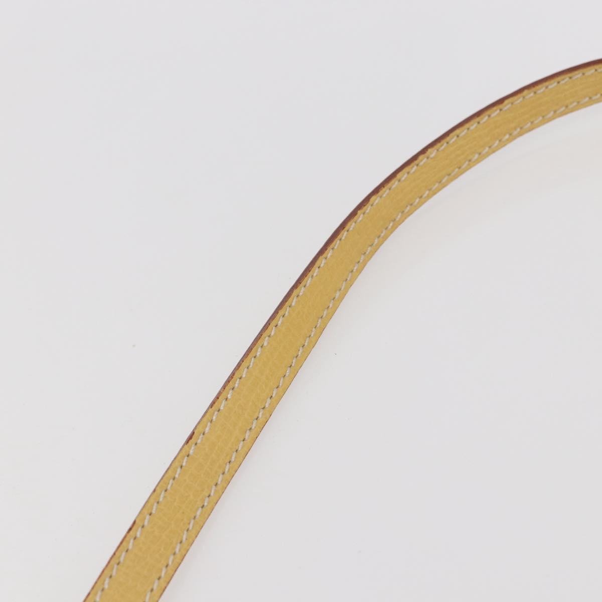 LOEWE Hand Bag Leather 2way Gold Yellow Auth 144525V
