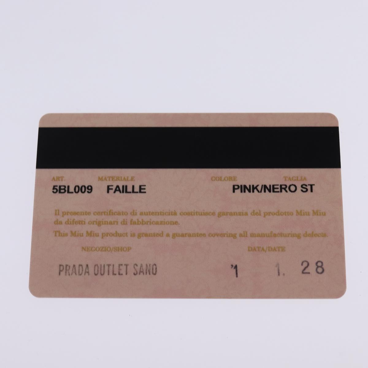 Miu Miu Waist Bag Canvas Pink Gold Auth 144527