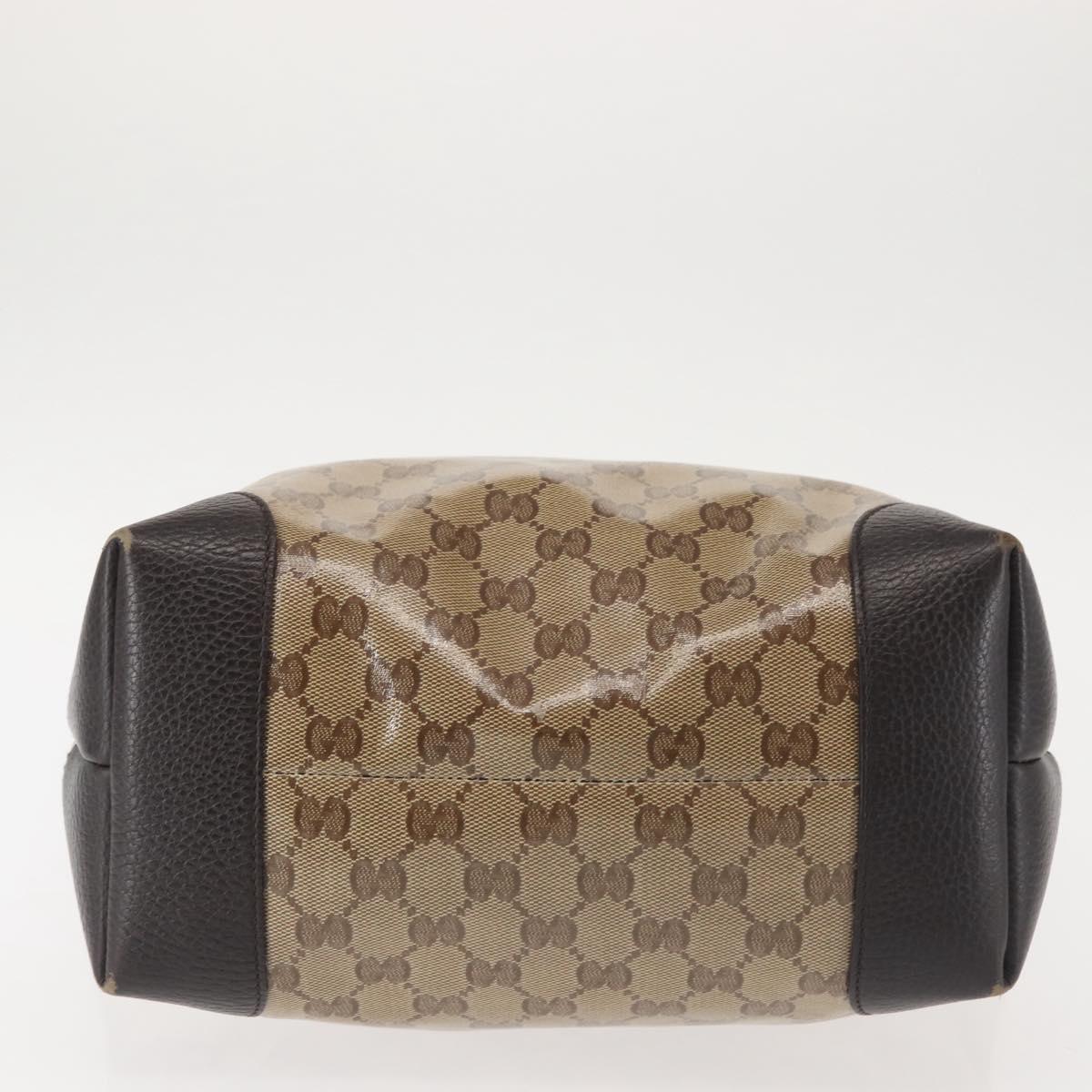 GUCCI GG Crystal Tote Bag Coated Canvas Outlet Beige Gold 353706 Auth 144529