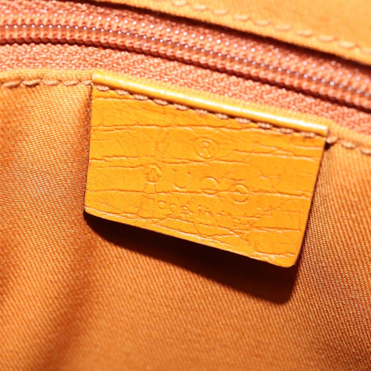 GUCCI GG Supreme Hand Bag PVC Leather Beige Silver 91249 Auth 144530