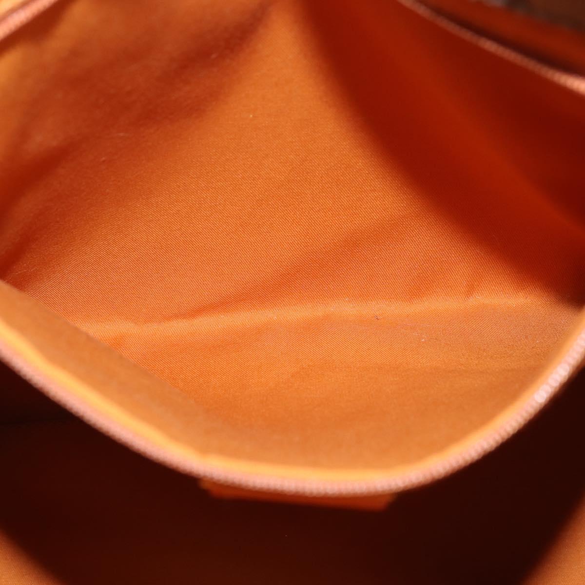 GUCCI GG Supreme Hand Bag PVC Leather Beige Silver 91249 Auth 144530